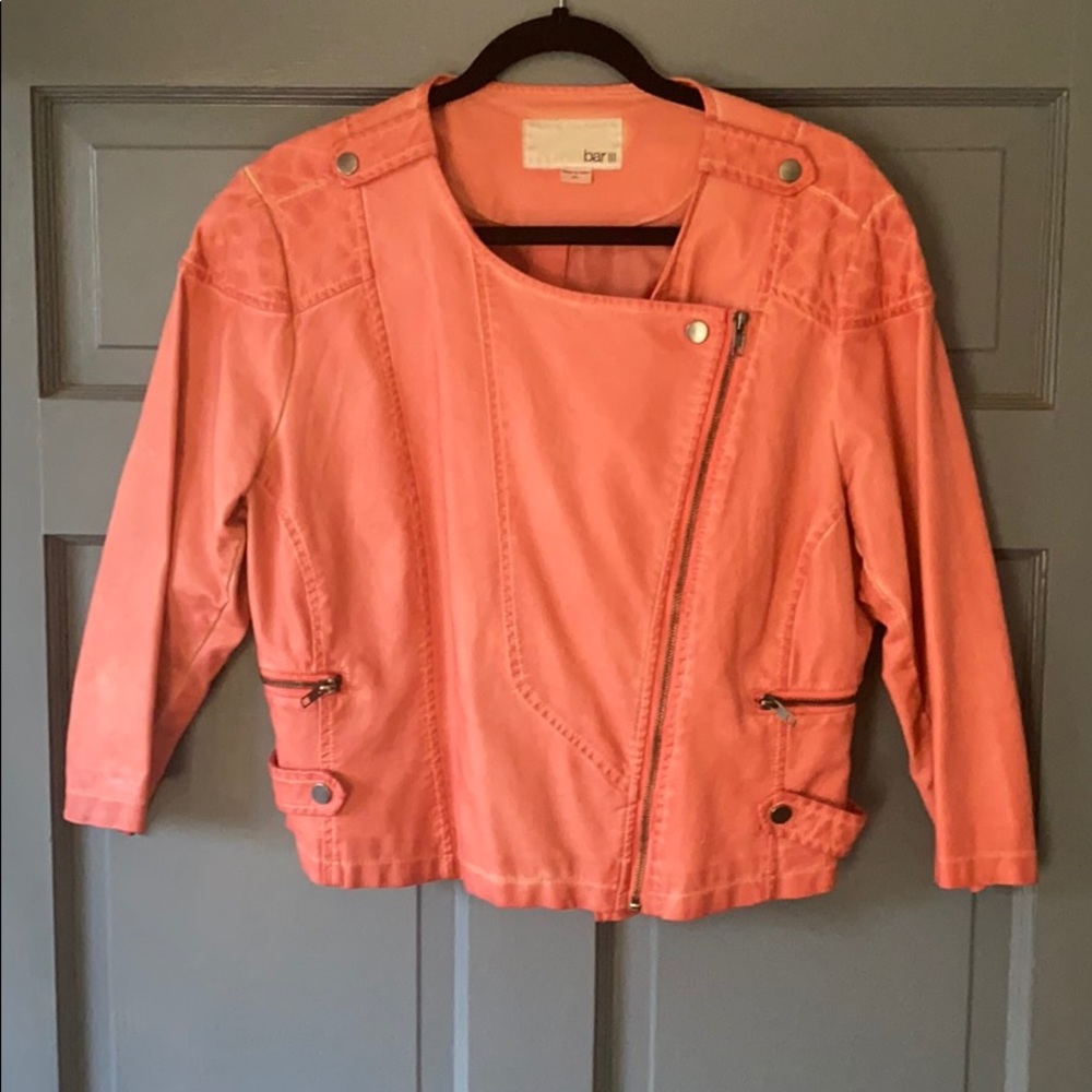 BAR III faux Leather Moto Jacket